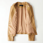 Celine - Women's One-Button Genuine Leather Blazer