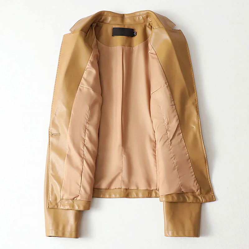 Celine - Women's One-Button Genuine Leather Blazer