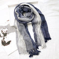 Chandler - Striped Linen Blend Scarf