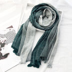 Chandler - Striped Linen Blend Scarf