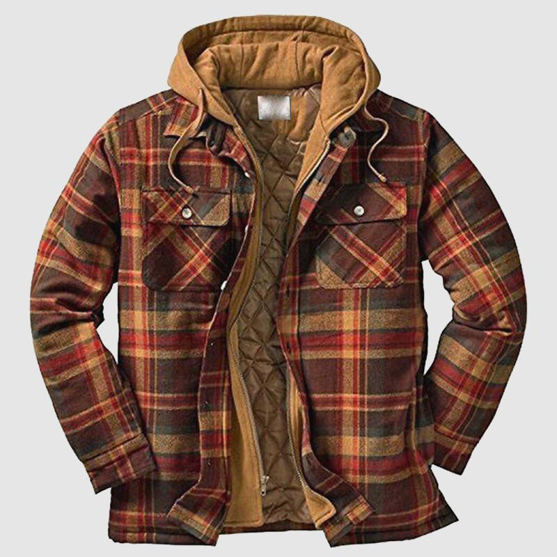 Charles - Men's Quilted Hooded Lumberjack Jacket