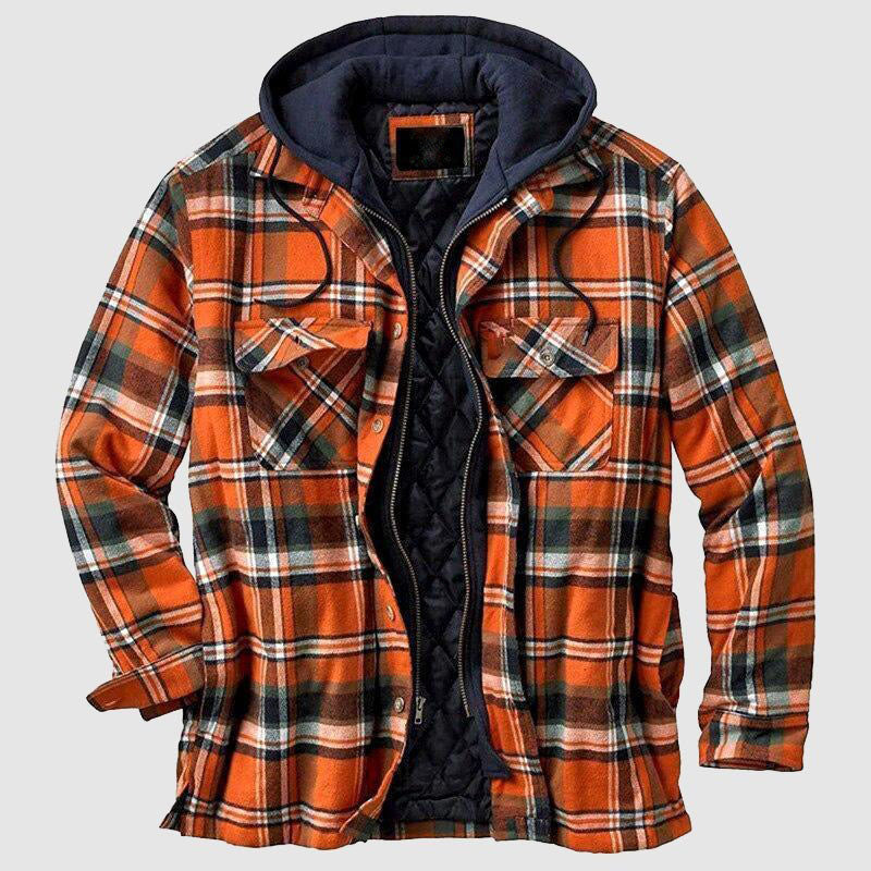 Charles - Men's Quilted Hooded Lumberjack Jacket