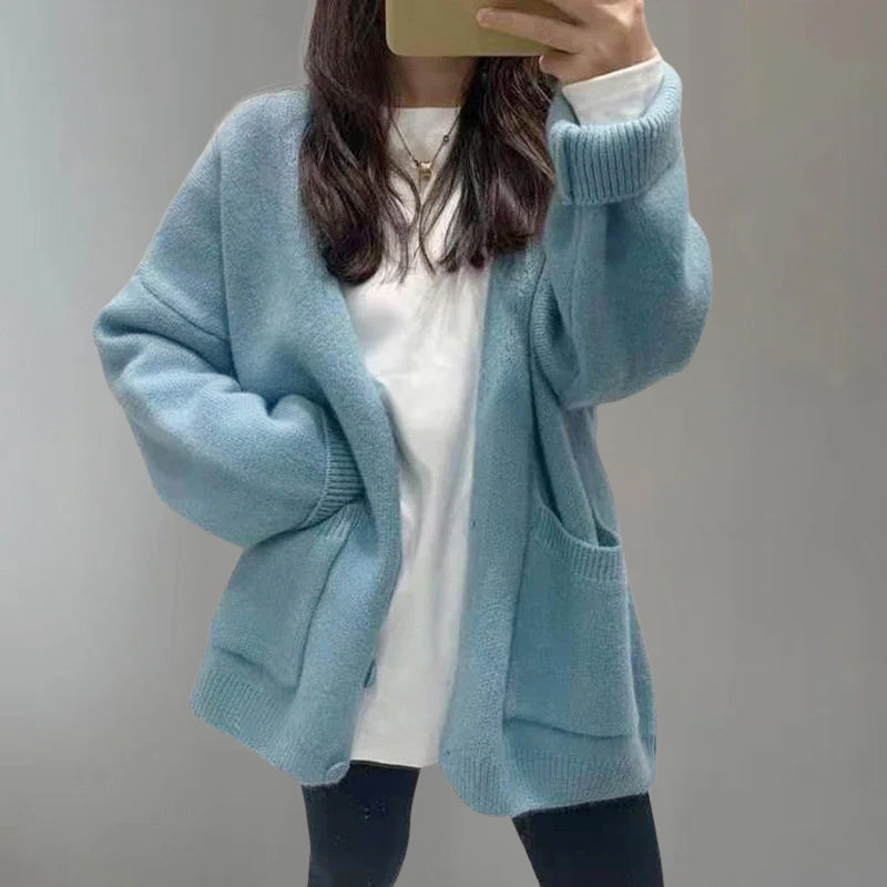 Chloe - Women's Relaxed Button-Front Soft Knit Cardigan