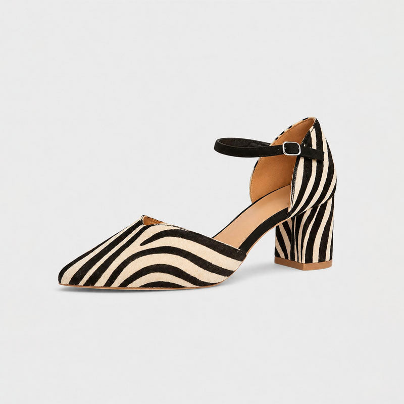 Clarissa - Women's Pointed-Toe Animal Print Heels