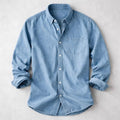 Collin - Men's Long-Sleeve Denim Button-Up Shirt