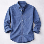 Collin - Men's Long-Sleeve Denim Button-Up Shirt