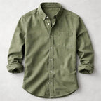 Collin - Men's Long-Sleeve Denim Button-Up Shirt