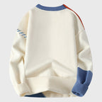 Cooper - Men's Colorblock Patchwork Cable Knit Sweater