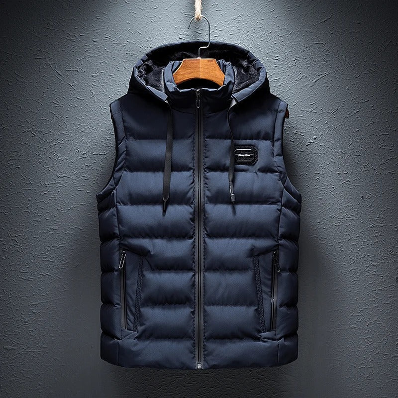 Darryl - Men's Quilted Hooded Puffer Vest
