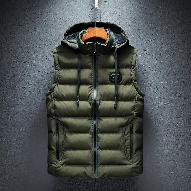 Darryl - Men's Quilted Hooded Puffer Vest