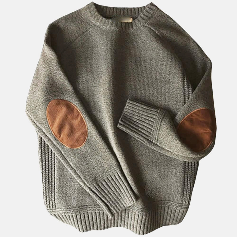 Declan - Men's Elbow-Patch Knit Sweater