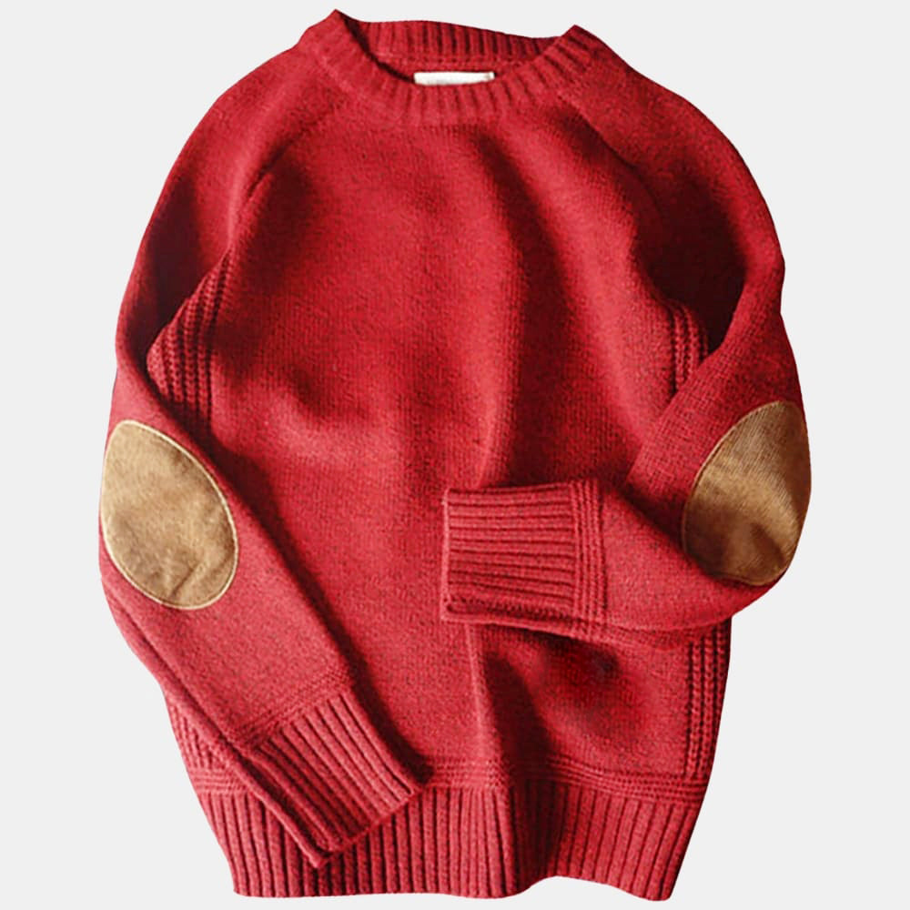 Declan - Men's Elbow-Patch Knit Sweater