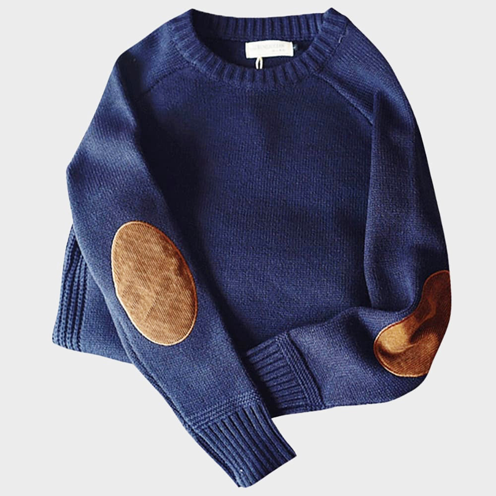 Declan - Men's Elbow-Patch Knit Sweater
