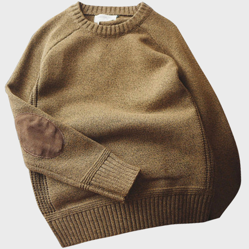 Declan - Men's Elbow-Patch Knit Sweater