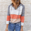 Elise - Women's Casual Lightweight Striped Hoodie