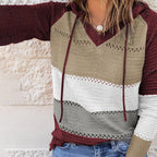 Elise - Women's Casual Lightweight Striped Hoodie