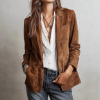 Elizabeth - Women's Tailored Leather Blazer