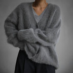 Emery - Women's Fuzzy V-Neck Cardigan