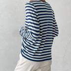 Esmeralda - Women's Striped Long Sleeve Crew Neck Shirt