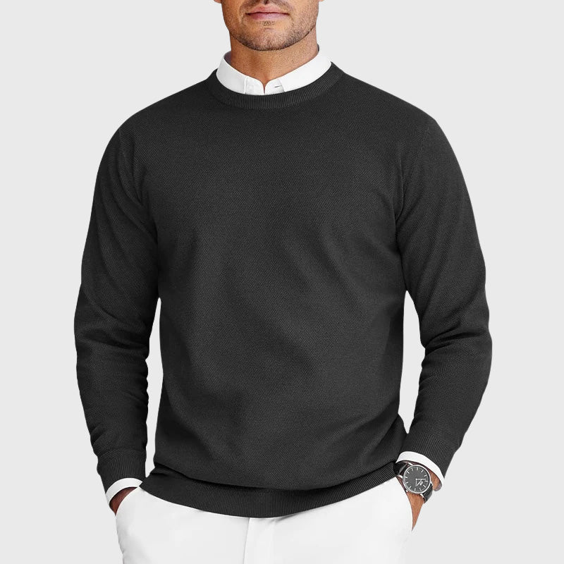 Ethan - Men's Classic Crew Neck Knit Sweater