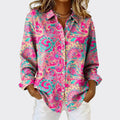 Finley - Women's Paisley Print Button-Down Shirt