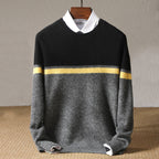 Fred - Men's Color Block Crew Neck Knit Sweater