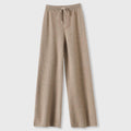 Georgia - Women's Ribbed Cashmere Wide-Leg Pants