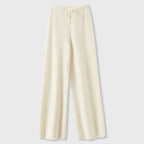 Georgia - Women's Ribbed Cashmere Wide-Leg Pants