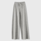 Georgia - Women's Ribbed Cashmere Wide-Leg Pants