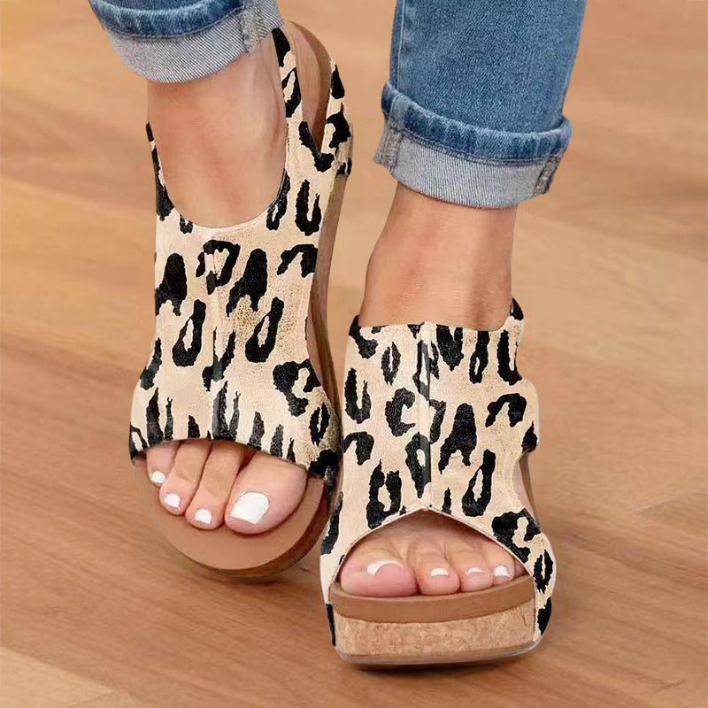 Georgia - Women's Platform Wedge Sandals