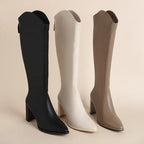 Gracie - Women's Knee-High Boots with Side Zip