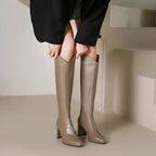 Gracie - Women's Knee-High Boots with Side Zip
