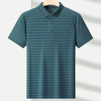 Griffin - Men's Textured Knit Short Sleeve Polo Shirt