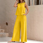 Hailey - Women's Casual Sleeveless Two-Piece Set