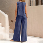 Hailey - Women's Casual Sleeveless Two-Piece Set