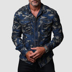 Harley - Men's Camouflage Button-Front Long Sleeve Shirt