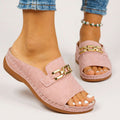 Haven - Women's Decorative Buckle Slide Sandals