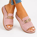 Haven - Women's Decorative Buckle Slide Sandals