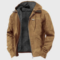 Heliot - Men's Fleece-Lined Hooded Canvas Jacket