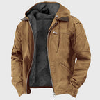 Heliot - Men's Fleece-Lined Hooded Canvas Jacket