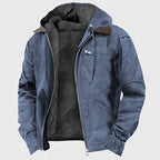 Heliot - Men's Fleece-Lined Hooded Canvas Jacket