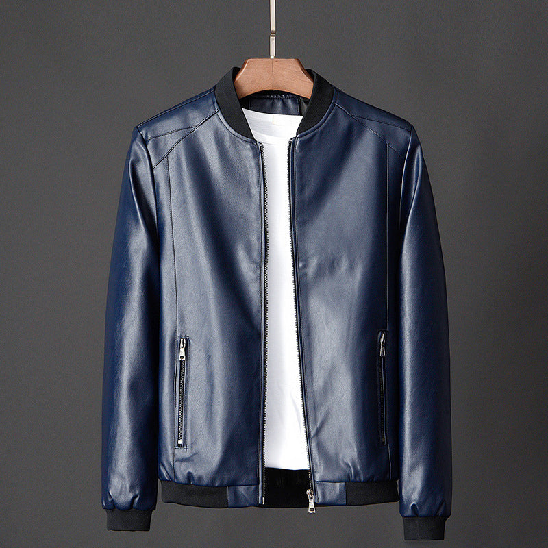 Hudson - Men's Faux Leather Bomber Jacket