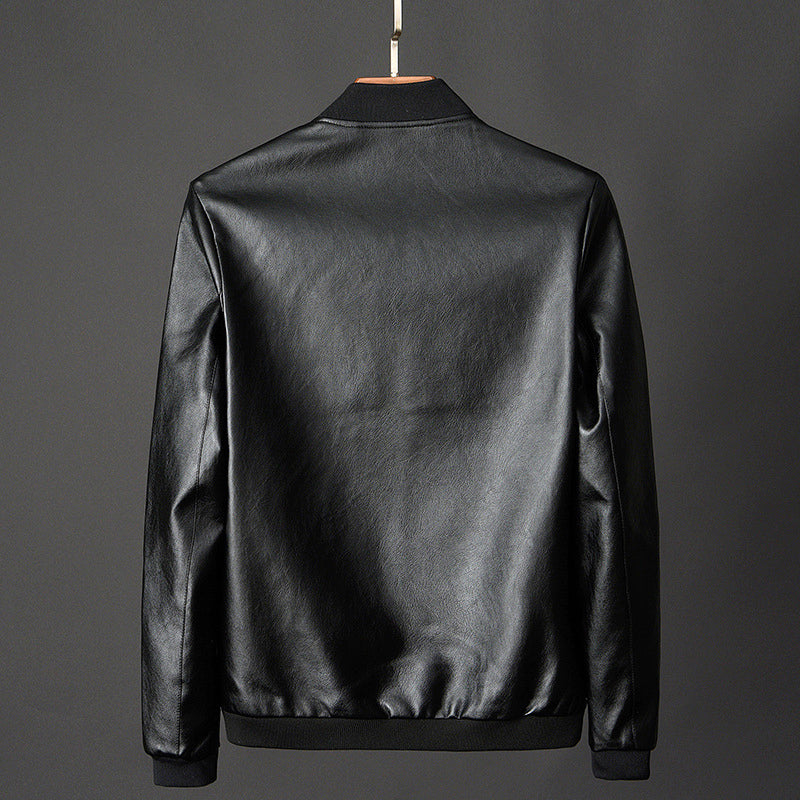Hudson - Men's Faux Leather Bomber Jacket