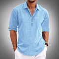 Irvin -  Men's Textured Half Placket Relaxed Shirt