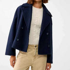 Isabelle - Women's Double-Breasted Cropped Blazer