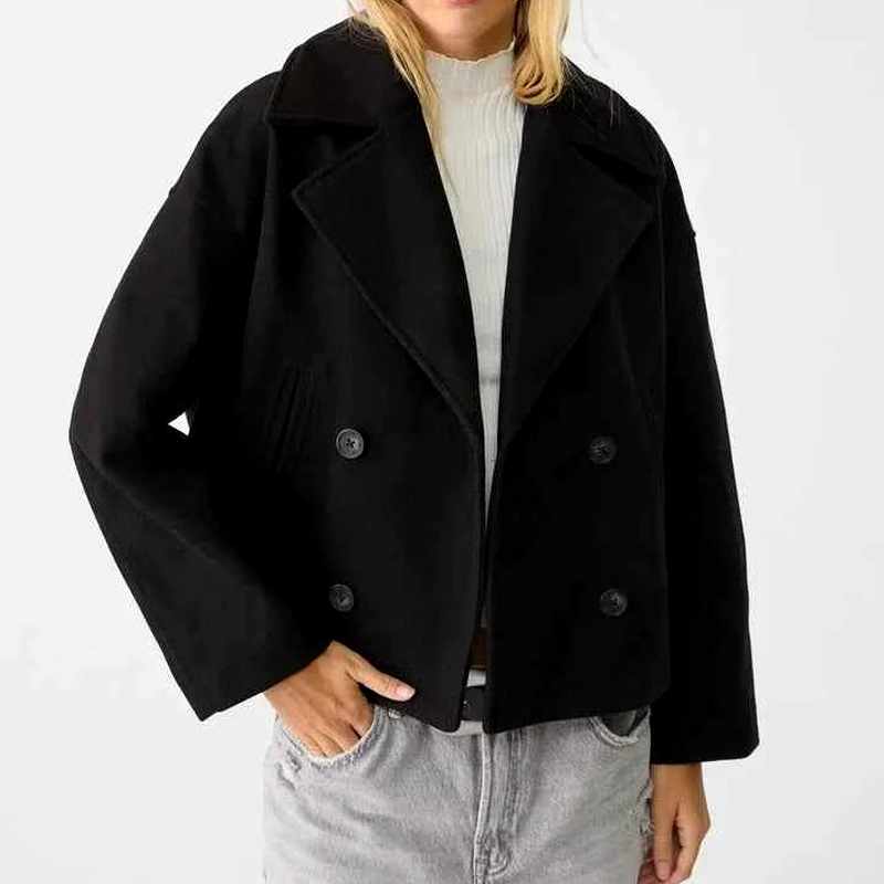 Isabelle - Women's Double-Breasted Cropped Blazer