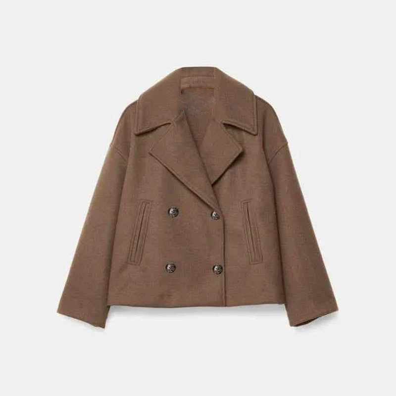 Isabelle - Women's Double-Breasted Cropped Blazer