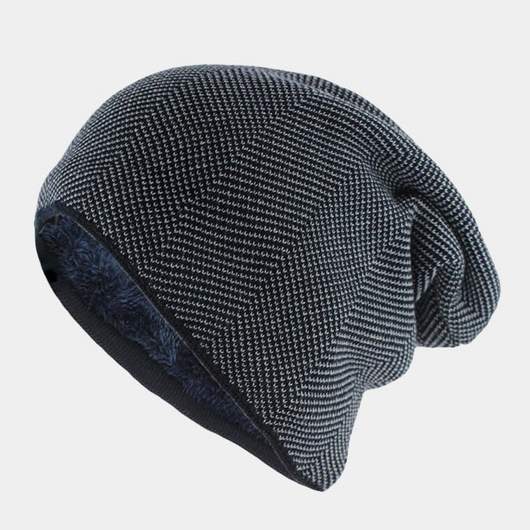 Isla - Men's Fleece-Lined Knit Slouch Beanie