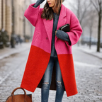 Ivy - Women's Oversized Wide Collar Woolen Long Coat