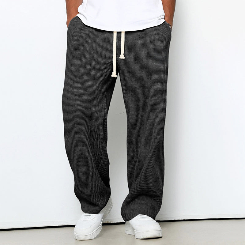 Jake - Men's Waffle Knit Drawstring Lounge Pants